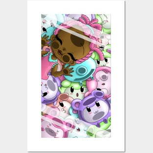 African American Girl and Bears Posters and Art